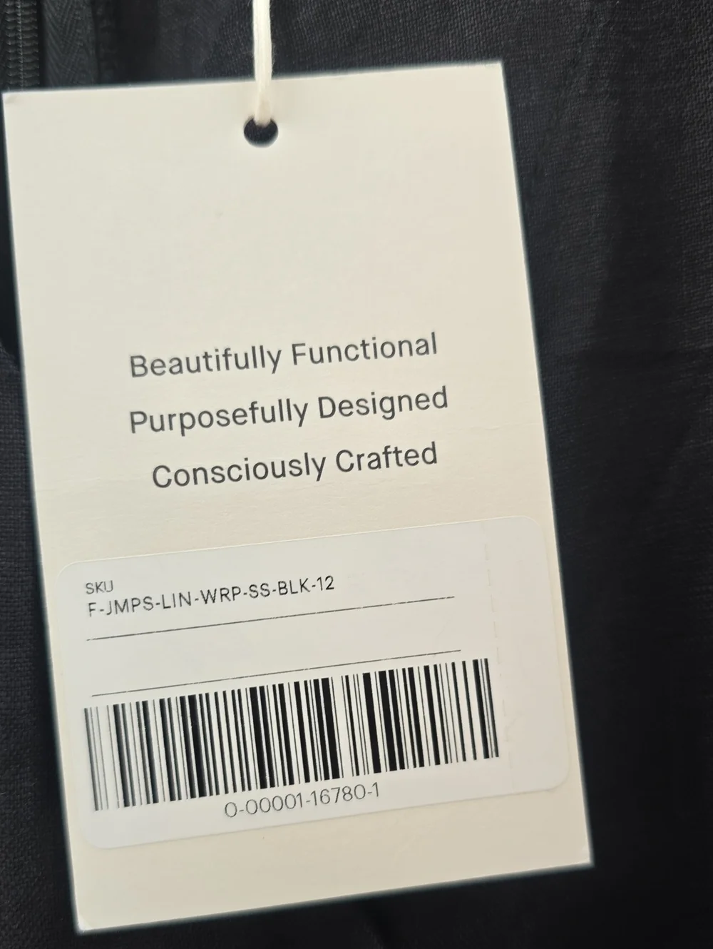 Everlane Black Linen Wide Leg Jumpsuit